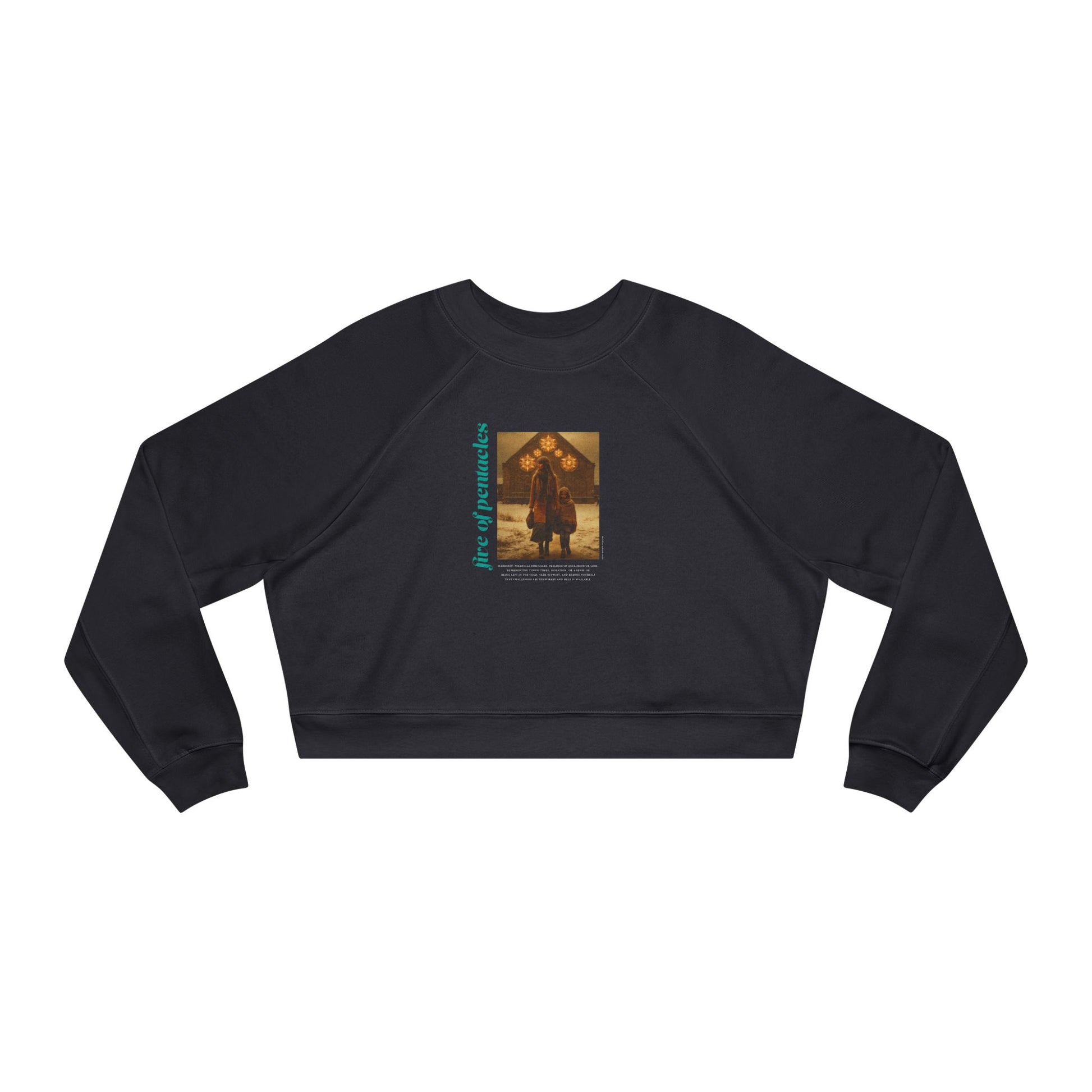 Five of Pentacles: Light Star Collection - Cropped Sweatshirt
