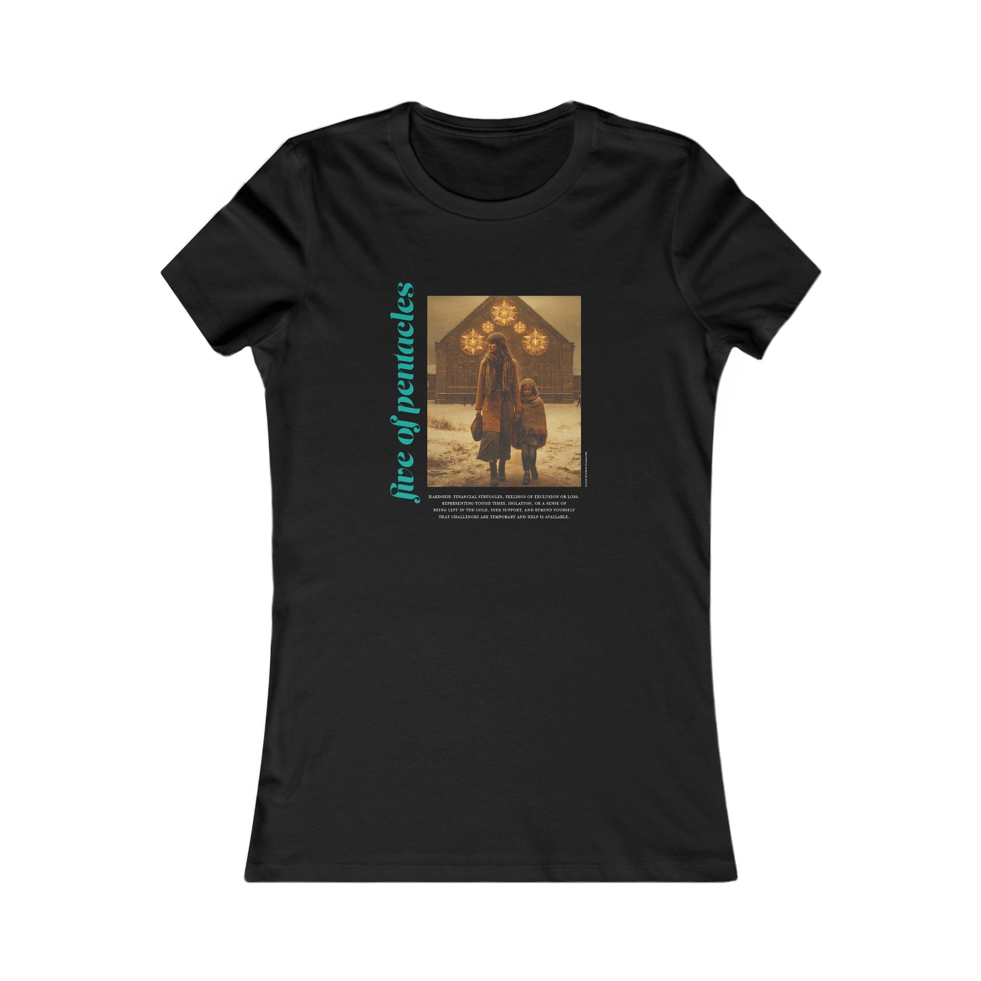 Five of Pentacles: Light Star Collection - Contoured Fit Tee