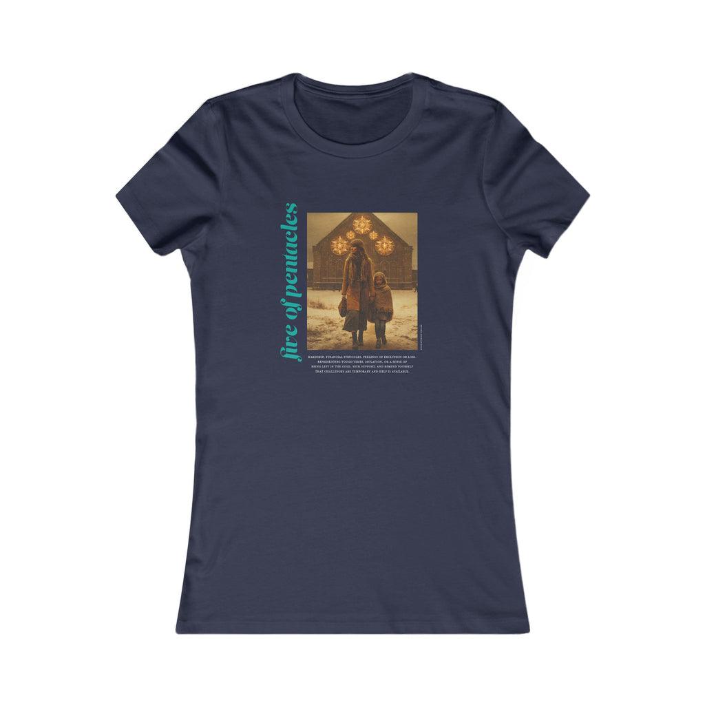 Five of Pentacles: Light Star Collection - Contoured Fit Tee