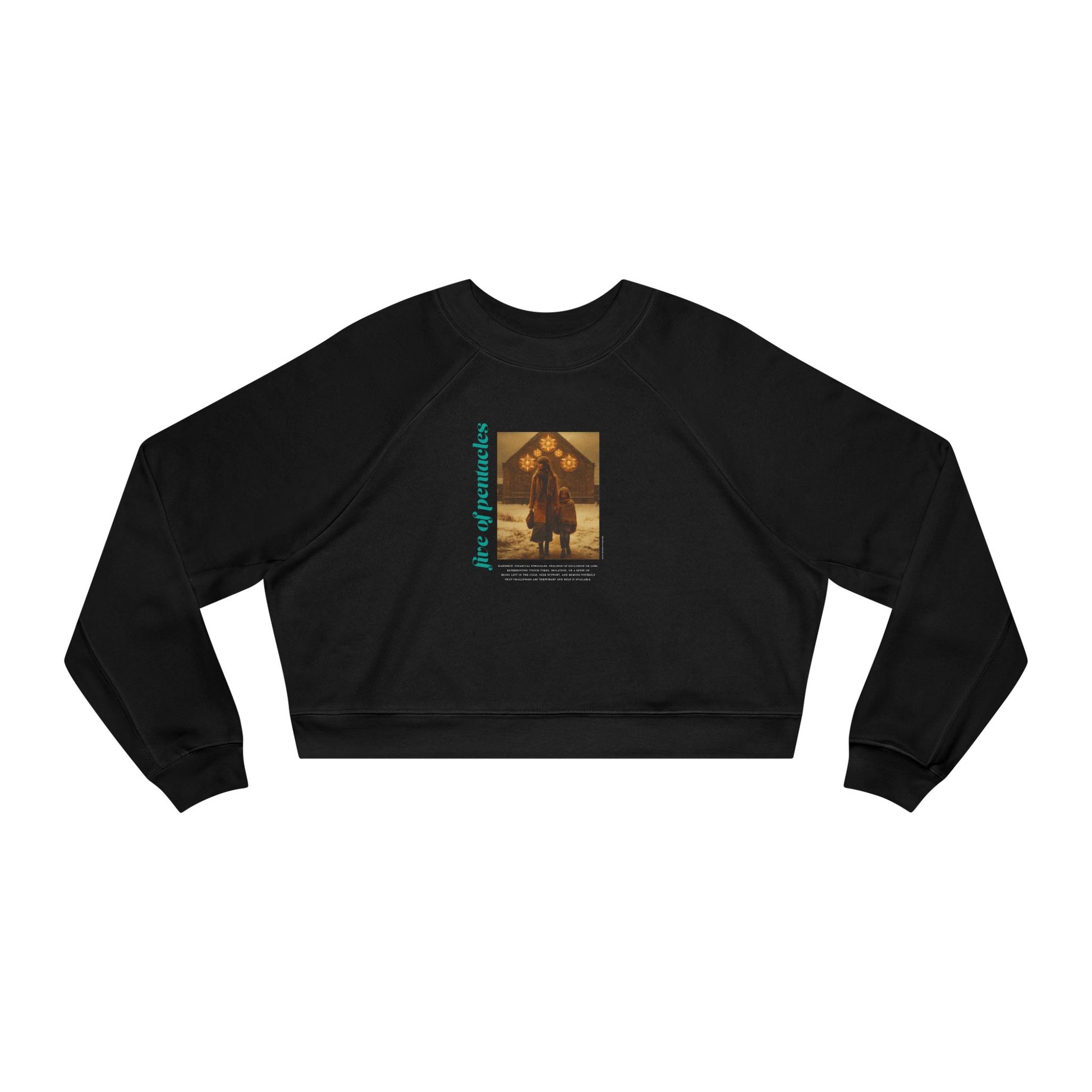 Five of Pentacles: Light Star Collection - Cropped Sweatshirt
