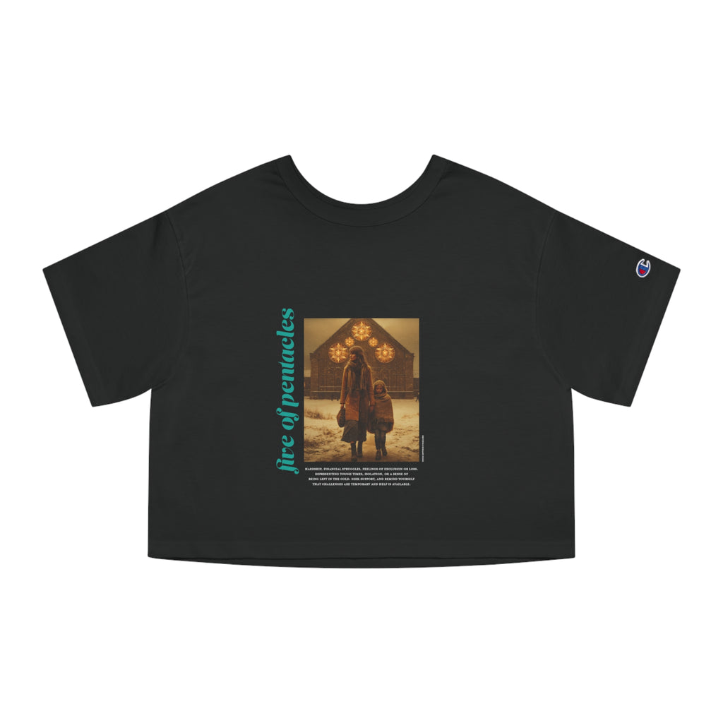 Five of Pentacles: Light Star Collection - Cropped Tee