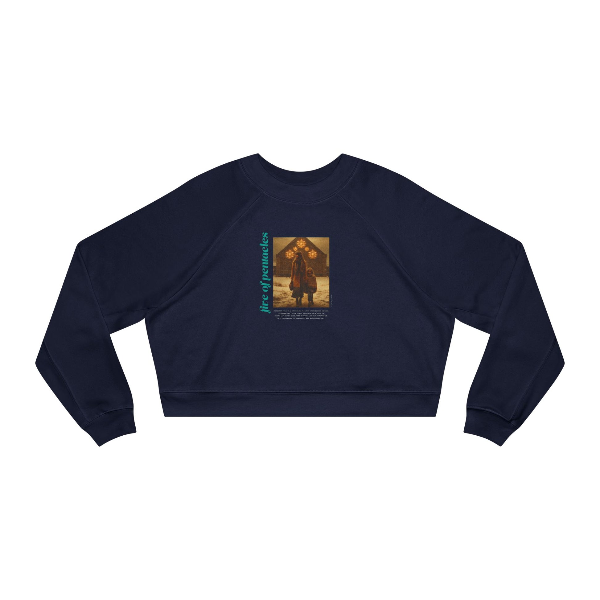 Five of Pentacles: Light Star Collection - Cropped Sweatshirt